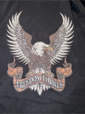 Pebby Forevee Women’s Short Sleeve Tee with Eagle Graphic - Freedom Thrills